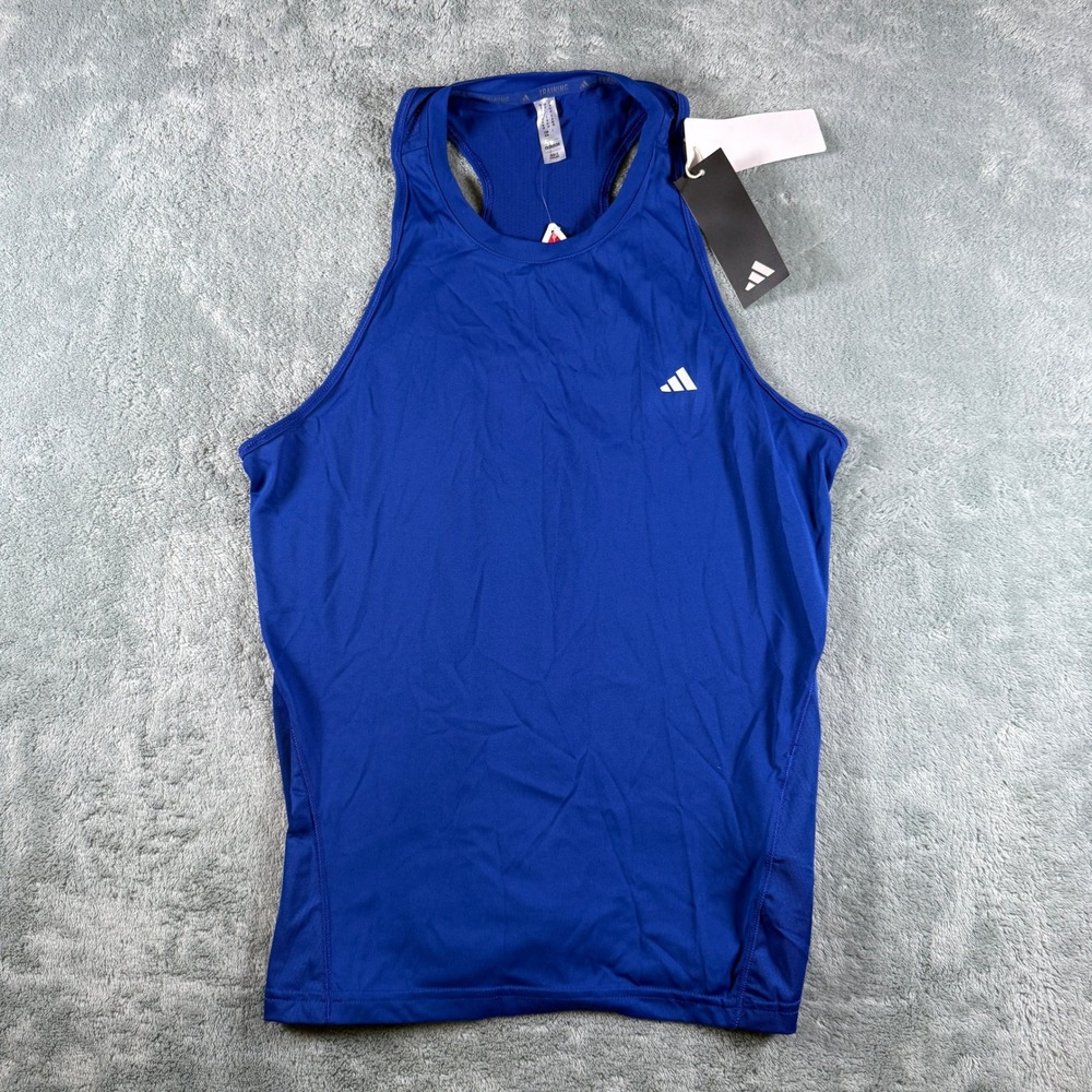 Adidas WTR D4T Training Tank Top Blue Teijin Deltapeak IX9414 Womens Small